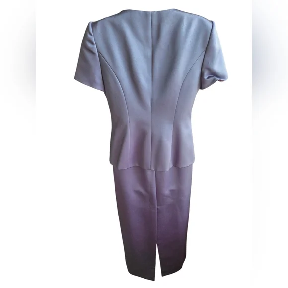 NWT Alex Evenings Blue 2 Pc Dress Set, Sparkles Buttons Size 8P - Picture 3 of 8